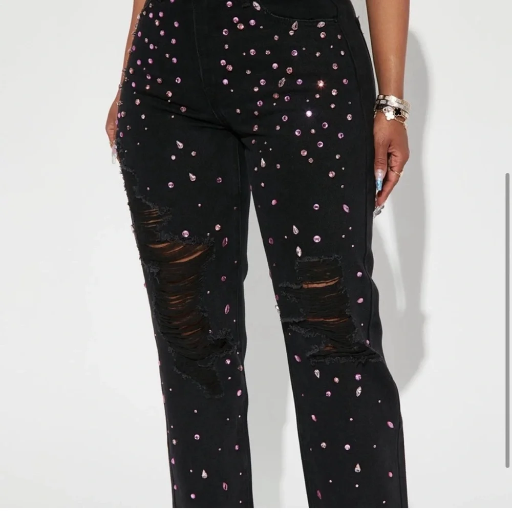Pink Rhinestone Crystal Black - Picture 2 of 3